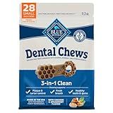 Blue Buffalo Dental Chews Small Natural Dog Treats, Chicken & Spearmint 11.3-oz Bag (28 Count)