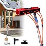 Water Fed Pole Kit Adjustable Solar Panel Cleaning Kit Cleaner Tool for Window Glass Roof Outdoor Glass Brush Window Washing Equipment (35FT)