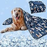 Dog Cooling Mat, Premium Lightweight Pet Cooling Blanket Bed Cover for Dogs, Cat, Puppies | Ice Silk Cooling Pad for Dogs Furniture Protector | Machine Washable Pet Blanket, 28''x40''