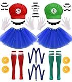 PIIDUOO Halloween Costumes Accessories for Adults Women - Duo Halloween Costumes for Best Friends - 2 Person Cosplay Party Set for Teen Girls