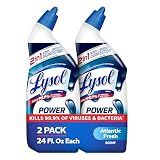 Lysol Toilet Bowl Cleaner Clinging Gel, Power, 24 oz, 2 Pack