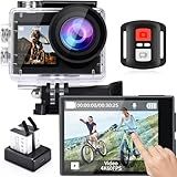 icefox Action Camera 4K 60FPS 20MP, Underwater with EIS,5XZoom,App Support Video&Photo Editing,Waterproof Camera WiFi Remote Control for Cycling, Swimming, and Diving