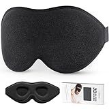LitBear Sleep Mask for Side Sleeper Women Men, Eye Mask for Sleeping Light Blocking, 3D Contoured Cup Sleeping Mask, Soft Breathable Sleep Eye Mask with Adjustable Elastic Strap for Travel