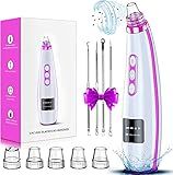 Blackhead Remover Pore Vacuum, Blackhead Vacuum, Facial Pore Cleaner with 5 Adjustable Suction Levels, 5 Probes, USB Rechargeable Pore Cleaner, Electric Comedone Whitehead Extractor Tools Kit