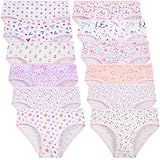 Yzjcafriz Girls Underwear 12 Pack Soft Kids Briefs Cotton Comfortable Panites (US, Age, 3, Pink)
