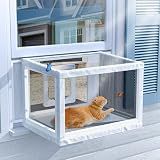 GDLF Winter Cat Window Box,Window Catio with Bug Proof Mesh, Min Height 16"