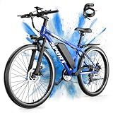 Misodo Electric Bike for Adults, 1500W Peak Mountain Ebike with 25 MPH, 65 Miles Range, 7 Speeds, 48V 10Ah Removable Battery 26" Ebike for Commute