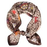 Women's Silk-Like Square Scarf, 27.5×27.5 Inches - Classic Pattern Bandana for Hair, Head & Neck, Versatile Styling Accessory (Cartoon graffiti)