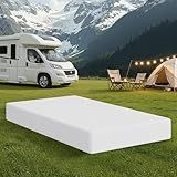 MLILY Short Queen RV Mattress in a Box, 10 inch Mattresses for RVs, Campers & Trailers, Green Tea Memory Foam Mattress for Cool Sleep & Pressure Relief, Medium, 60" x 75"