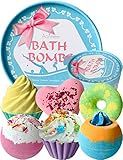 Aofmee Bath Bombs, 6pcs Bubble Bath Bomb for Girls, Handmade Fizzies Bathbombs for Women, Natural Organic Kids Spa Kit, Non Toxic Bath Kit for Teens, Gift Set for Mother Birthday Christmas Easter