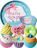 Aofmee Bath Bombs, 6pcs Bubble Bath Bomb for Girls, Handmade Fizzies Bathbombs for Women, Natural Organic Kids Spa Kit, Non Toxic Bath Kit for Teens, Gift Set for Mother Birthday Christmas Easter