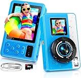 Maxmango D70 4K Underwater Digital Camera - 48MP 10FT Waterproof Camera for Snorkeling - Dual Screen Selfie Compact Floatable Camera with 32GB Card - Point and Shoot Digital Cam 1200mAh Battery -Blue