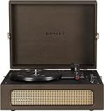 Crosley CR8017B-CO Voyager Vintage Portable Vinyl Record Player Turntable with Bluetooth in/Out and Built-in Speakers, Cocoa