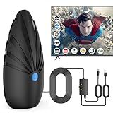 2025 TV Antenna Indoor,Long Range Antenna for Smart TV with Signal Booster,Digital Antenna for Easy Installation and All Smart/Old TVs, Supports 4K 1080P VHF UHF