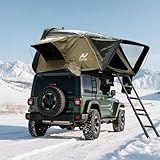 Naturnest Sirius 1 Hardshell Rooftop Tent, Clamshell Pop Up Car Roof Tent for 2-3 Person Camping, Waterproof UV-Resistant 4 Season Overland Tent for SUV, Truck, Jeep, Van, Trailer