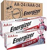 Energizer AA and AAA Batteries, 48 Count, Combo Pack Contains 24 Max Double A and 24 Max Triple A Batteries