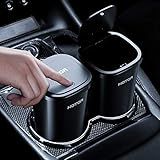 HOTOR Car Trash Can, Car Trash Cup with 30 Additional Trash Bags for Exclusive Using, Multipurpose Trash Can for Car, Office & Home to Meet Various Needs - 2 Packs, Black