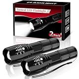 BESTSUN LED Flashlight 2 Pack, Small Flashlights Powerful High Lumens 5 Modes, Waterproof Zoomable Mini Tactical Flash Light for Home Emergencies Camping
