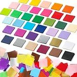 Simetufy 5400 Pcs 1 in Tissue Paper Squares 36 Assorted Colors for Crafts