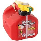No-Spill 1415 1-1/4-Gallon Poly Gas Can (CARB Compliant), Red