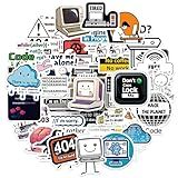 50PCS Funny Computer Stickers Creative Tech Laptop Decals for Programmers IT Students Developers Coders Great for Journals Water Bottles Keyboards and Workstation Decor
