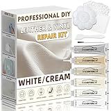 Vigorder Cream Leather Repair Kit for Furniture, Vinyl Repair Kit for Car Interior, Sofa, Purse and Jacket, Restore Any Material with Super Easy Instructions to Fix Scratches, Tears, Holes, Peeling