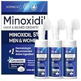 5% Minoxidil Foam for Men, Minoxidil for Men Foam, Minoxidil for Women Hair Growth with Biotin & Castor Oilfor Thicker, Fuller Hair, Fast-Absorbing Formula 180ML-3 Packs