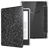 CoBak Case for 6" Kindle 11th Gen (2024 and 2022 Release) - Ultra Slim Transparent Clear TPU Back Shell Protective Cover with Auto Wake/Sleep for Kindle 11th Generation 2024 Release, Glitter Black