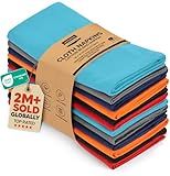 Utopia Kitchen Multi Color Cloth Napkins [12 Pack, 18x18 Inch] Absorbent Cotton Blend Washable and Reusable for Dinner, Restaurant, Lunch, Wedding and Hotel