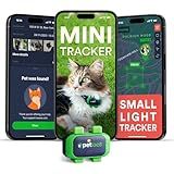 Cat GPS Tracker – Smallest Waterproof Pet Tracking Device with App, Real-Time Location, Smart Alerts & Geo-Fence, Long-Life Battery, Collar-Compatible – iOS & Android (Subscription Required)