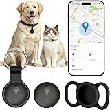 GPS Tracker for Dogs, Smart Collar with Real-Time Location, Pet Location Tracker with Holder, No Monthly Fee & No SIM Card, Works with iOS Find My, Ultra-Slim IP68 Waterproof Dog Tracker