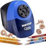 Bostitch Office QuietSharp 6 Electric Pencil Sharpener, Heavy Duty Classroom Sharpener, Size Selector with 6 Different Sizes, For Colored & Graphite Pencils, Blue