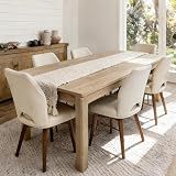 Farmhouse Dining Table for 6, Rectangle Dining Table, Kitchen Table Oak