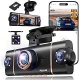 XYGCACO 4 Channel 360° Dash Cam Front and Rear, 4K+1080P*3 FHD Car Camera