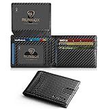 RUNBOX Wallet for Men -Slim Rfid Leather Mens Bifold Novelty Wallets 2 ID Window With Gift Box Men's Accessories