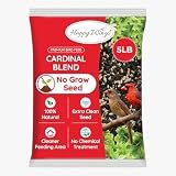 Happy Wings 5LB Cardinal Blend Bird Food Mix, Sunflower & Safflower Seeds