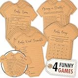 STOFINITY Funny Baby Shower Games Gender Neutral - Baby Shower Bingo Game For Girl Boy, Baby Trivia Word Scramble Cards Decorations