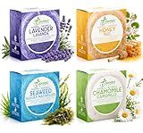 Solid Shampoo Bar And Conditioner Effect Hair Soap – 4 Pack 100% Organic Shampoo Bars For Hair With All Natural Plant Based Essential Oils And Eco Friendly Zero Waste Biodegradable Packaging