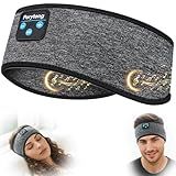Perytong Sleep Headband Headphones Bluetooth 5.4, Sleeping Headphones Wireless for Side Sleepers, Over-Ear Headphones with HD Stereo Speakers, Sports Headband Eye Mask for Sleeping Yoga Workout