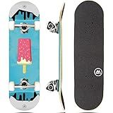 Magneto 27.5" x 7.5" Complete Skateboard – 7-Layer Canadian Maple, Double Kick Concave Deck, Cruiser for Beginners, Teens & Adults (Free Stickers Included)