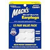 Mack's Pillow Soft Silicone Earplugs, 12 Pair – The Original Moldable Silicone Putty Ear Plugs for Sleeping, Snoring, Swimming, Travel, Concerts and Studying | Made in USA