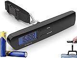 Luggage Scale with Digital HD LCD Display 110 lb/50 kg Capacity Weight Luggage Scale for Heavy Baggage Digital Baggage Weight Scales for Small to Large Size Bag Battery Included Color Black