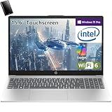 HP Touchscreen Laptop for Students, School & Home Study, 15.6" Display, Intel i3-1315U, 16GB RAM, 1010GB Storage (512GB SSD + 500GB ext), Fast Charge, Copilot AI, WiFi 6, Windows 11 Home, Pale Silver