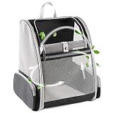 Texsens Innovative Traveler Bubble Backpack Pet Carriers for Cats and Dogs (Black)