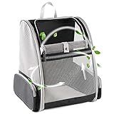 Texsens Innovative Traveler Bubble Backpack Pet Carriers for Cats and Dogs (Black)