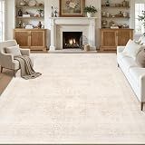 Luxturiy 8x10 Area Rugs Living Room: Bedroom Neutral Washable Carpet Beige