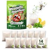 Mosquito Repellent Outdoor Patio, Natural Mosquito Repellent for Yard, Outdoor Mosquito Repellent for Backyard Patio Camping Garages, Covers 120 Sq. Ft, 60 Days Protection, 14 Pack