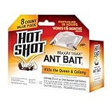 Hot Shot MaxAttrax Ant Bait 8 Count, Child-Resistant Bait Stations
