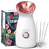 Colorfarm Facial Steamer Nano Ionic: Large 3-in-1 Face Steamer Deep Cleaning Unclogs Pores - Humidifier Towel Steamer Hot Mist Home Sauna Spa for Women Men Sinuses Moisturizing