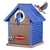 Kingsyard Bluebird House with Predator Guard, Recycled Poly Lumber
